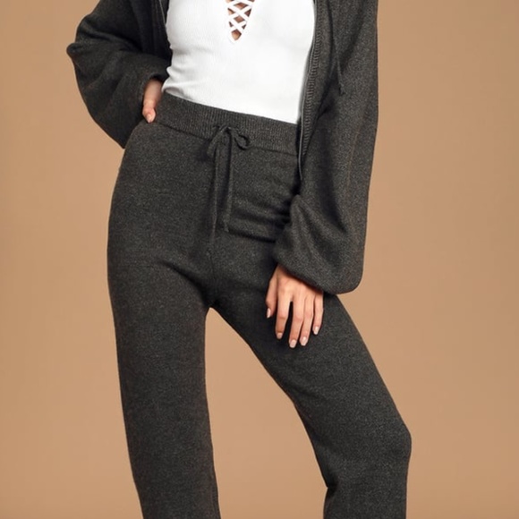 TWO PIECE Loungewear Lulus Knit Joggers & Hoodie Size S - Picture 5 of 8